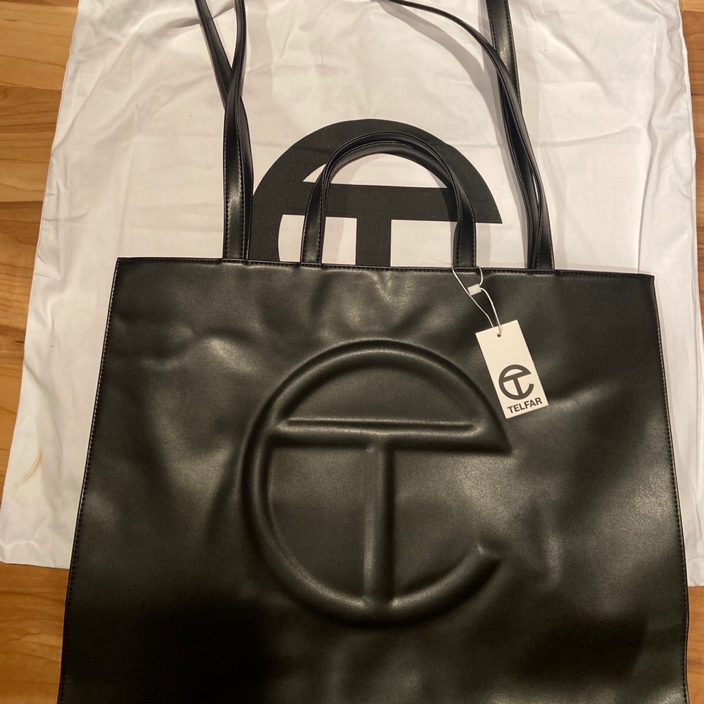 Large Black Telfar Tote Bag